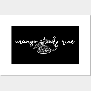 mango sticky rice - white - with sketch Posters and Art